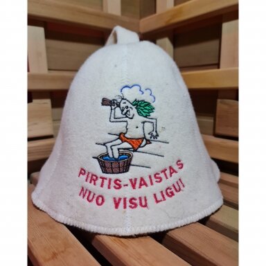 Pirties kepurė ,,Pirtis-vaistas nuo visų ligų"