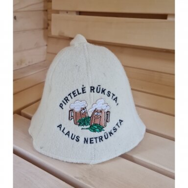 Pirties kepurė ,,Pirtelė rūksta, alaus netrūksta''