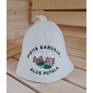 Pirties kepurė ,,Pirtis garuoja, alus putoja''