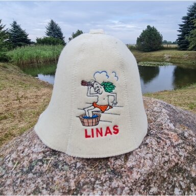 Vilnonė pirties kepurė ,,Linas"