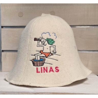 Vilnonė pirties kepurė ,,Linas''
